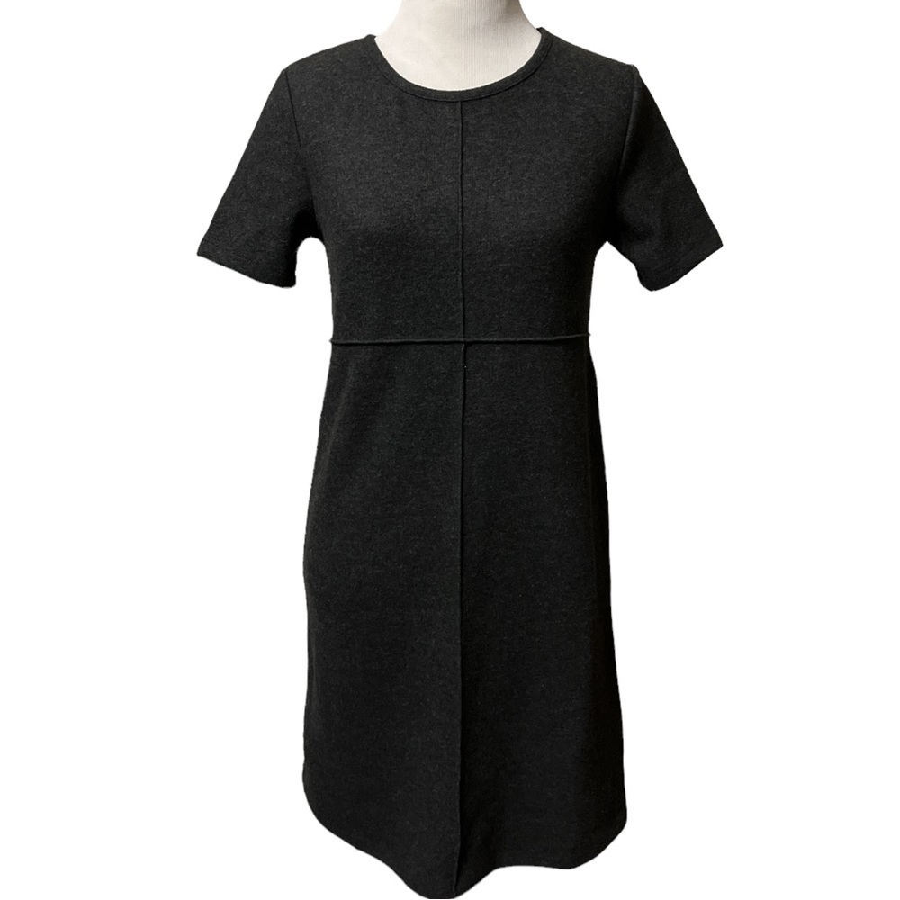 Zara dark gray short sleeve tight weave dress, new, small